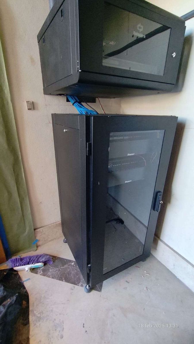 Gabinete de red instalado